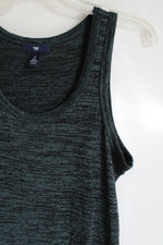 Gap Green & Black Heathered Knit Tank | S