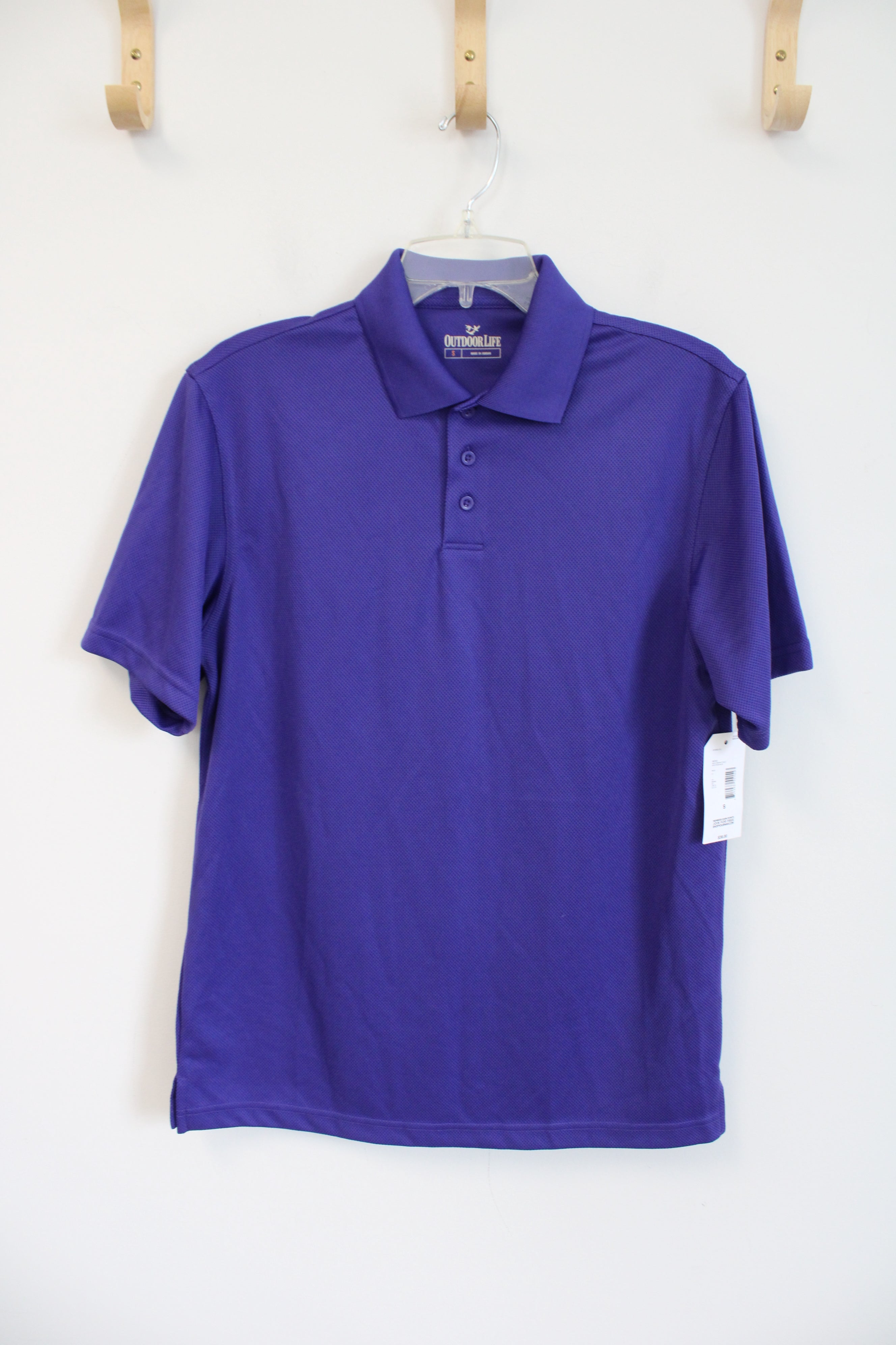 NEW OutdoorLife Blue Purple Heavyweight Polo Shirt | S