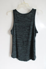 Gap Green & Black Heathered Knit Tank | S