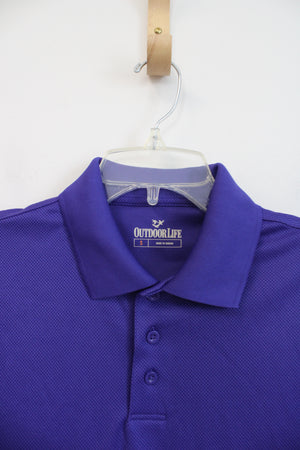 NEW OutdoorLife Blue Purple Heavyweight Polo Shirt | S