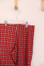 Old Navy Red and Black Plaid Leggings | XL (14/16)