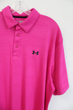 Under Armour Hot Pink Athletic Polo Shirt | 2XL