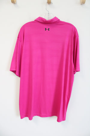 Under Armour Hot Pink Athletic Polo Shirt | 2XL