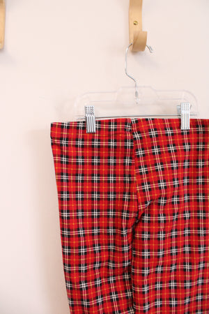 Old Navy Red and Black Plaid Leggings | XL (14/16)