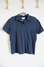 Ledbury Blue Striped Polo Shirt | L