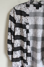 Perceptions Black & White Lace Cardigan | 6 Petite