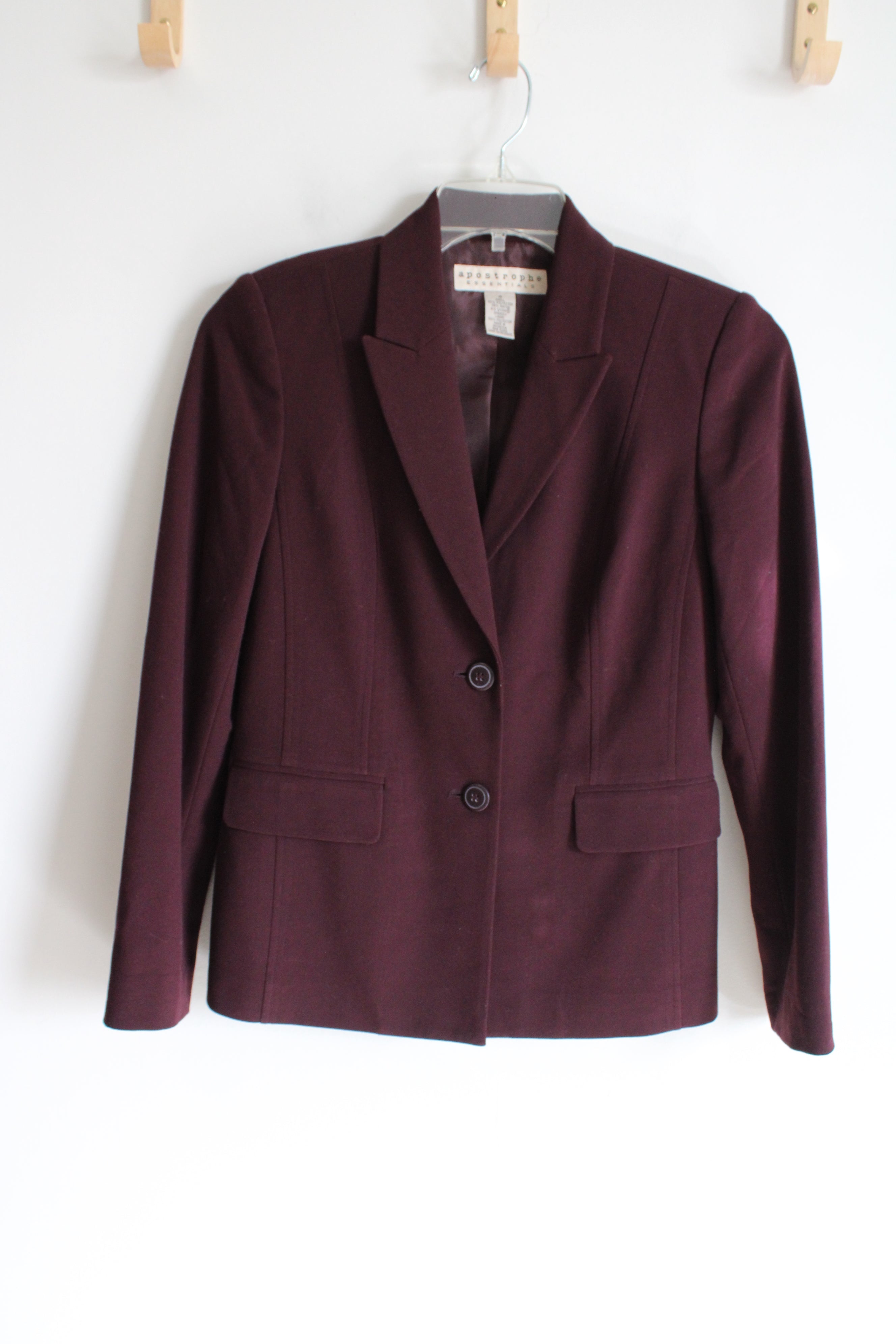 Apostrophe Essentials Burgundy Blazer | 4