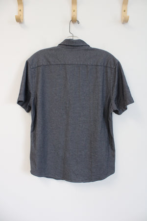 Express Dark Gray Soft Button Down Shirt | M (15-15.5)