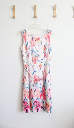 Kasper Multi-Colored White Floral Belted Sheath Dress | 12