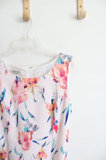 Kasper Multi-Colored White Floral Belted Sheath Dress | 12
