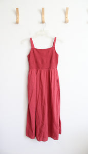 Old Navy Dusty Rose Smocked Midi Dress | XS