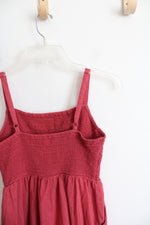 Old Navy Dusty Rose Smocked Midi Dress | XS