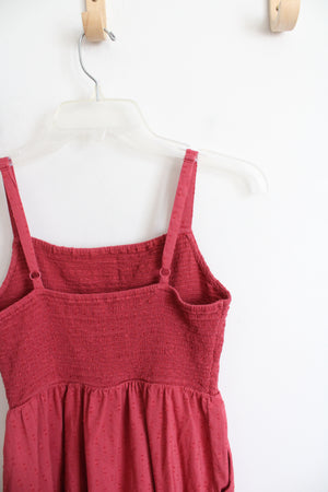 Old Navy Dusty Rose Smocked Midi Dress | XS