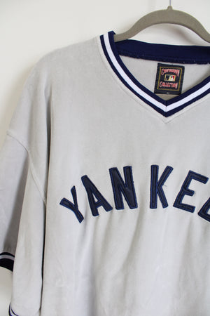 Cooperstown Collection By G-11 & Carl Banks New York Yankees Gray Velvet Jersey Shirt | XXL