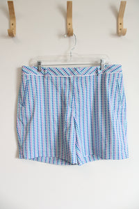 Lady Hagen Purple Blue & White Patterned Shorts | 14