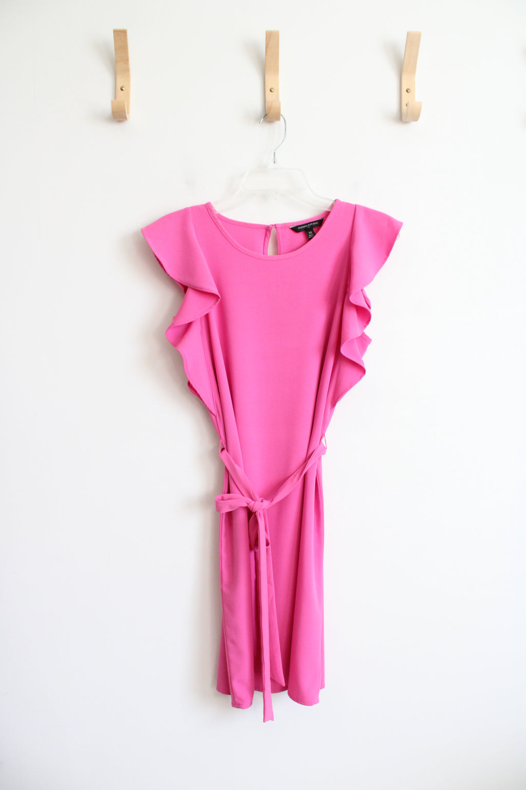 Banana Republic Hot Pink Ruffled Sleeved Dress | XS