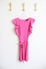 Banana Republic Hot Pink Ruffled Sleeved Dress | XS