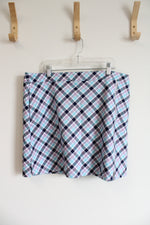 Lady Hagen Purple Blue & White Plaid Skort | 12