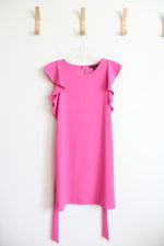 Banana Republic Hot Pink Ruffled Sleeved Dress | XS