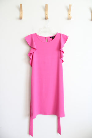 Banana Republic Hot Pink Ruffled Sleeved Dress | XS