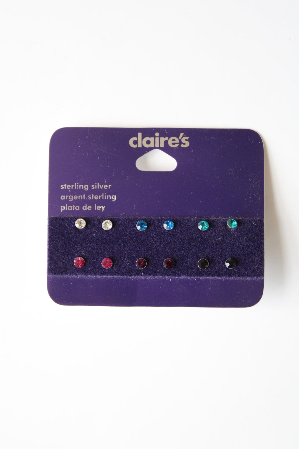 Claire's Multi Colored Sterling Silver Stud Earring Set | Set Of 6