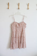 Trixxi Pink & Brown Floral Tiered Dress | XL