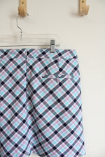 Lady Hagen Purple Blue & White Plaid Skort | 12