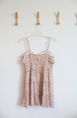 Trixxi Pink & Brown Floral Tiered Dress | XL
