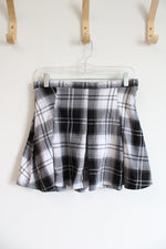 SO Black & White Plaid Flare Mini Skirt | 7