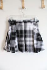 SO Black & White Plaid Flare Mini Skirt | 7