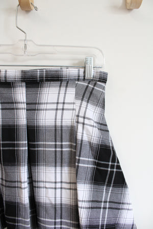 SO Black & White Plaid Flare Mini Skirt | 7