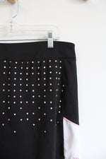 Izod Performance Black Pink & White Polka Dot Athletic Skort | M