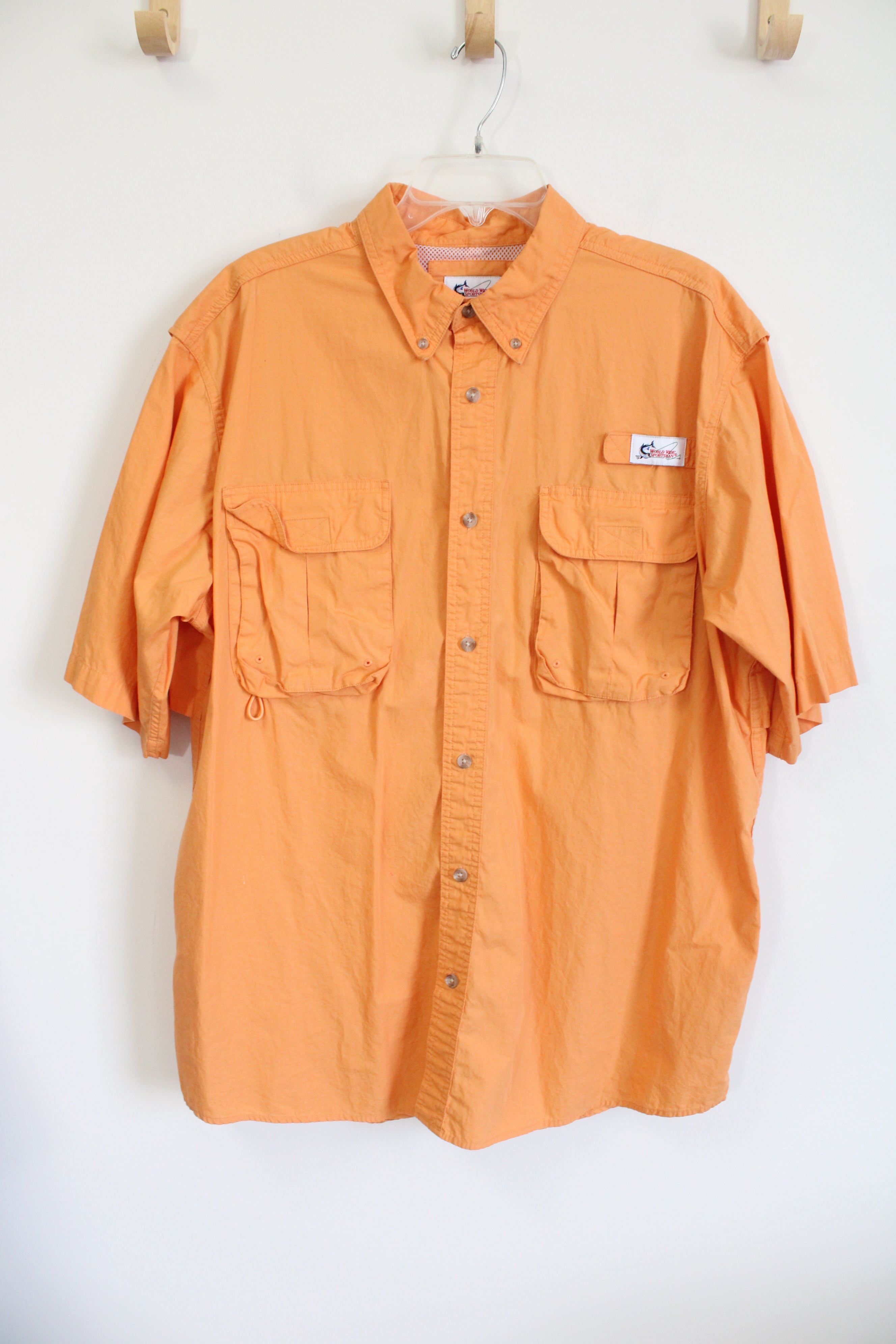 Worldwide Sportsman Orange Button Down Shirt | 2XL