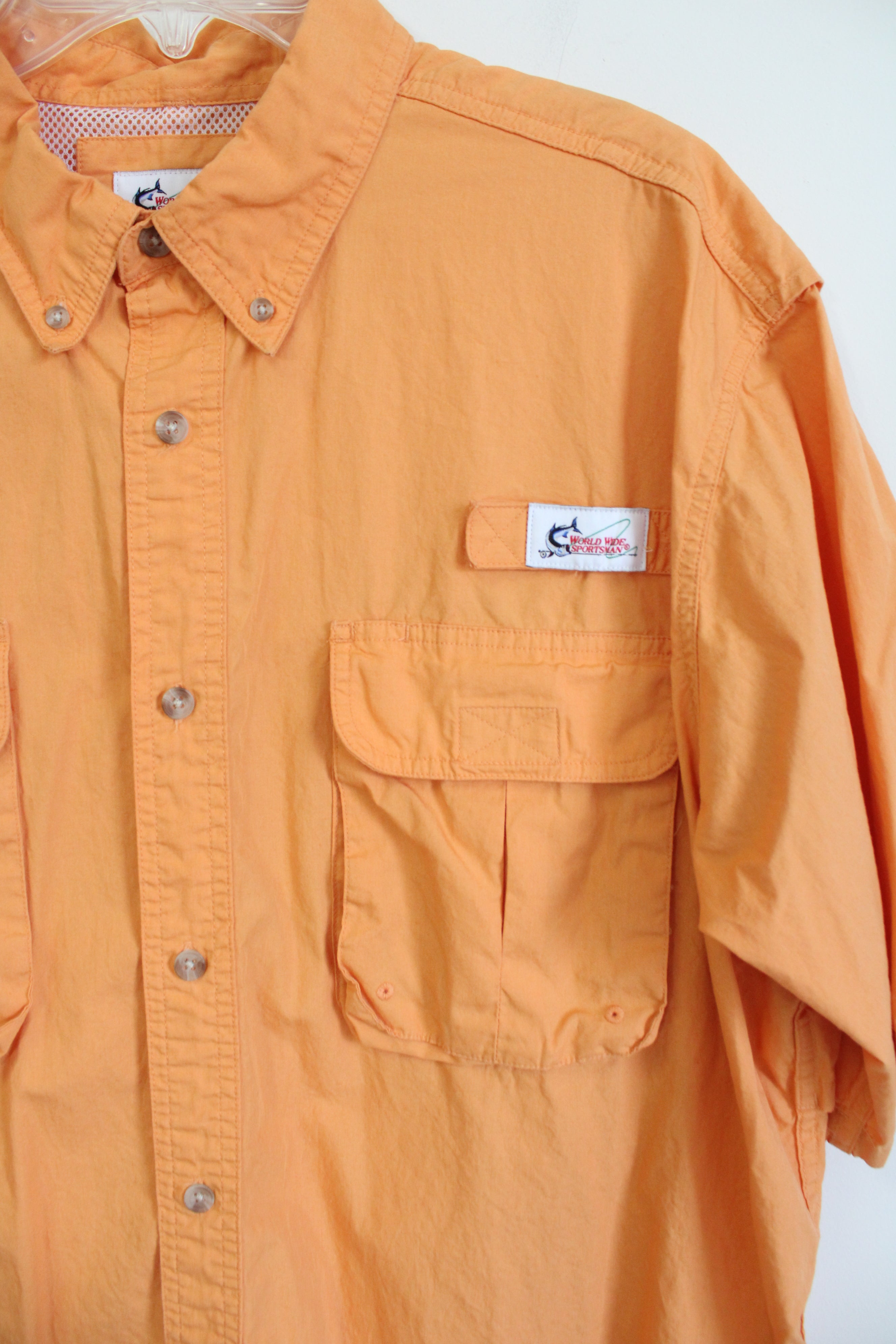 Worldwide Sportsman Orange Button Down Shirt | 2XL