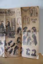 Harper's Bazar 1875 Women's Fashion Newspaper Print
