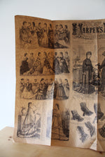 Harper's Bazar 1875 Women's Fashion Newspaper Print