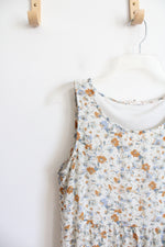 Jane & Delancey Blue & Gold Floral Sleeveless Dress | M