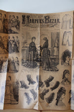 Harper's Bazar 1875 Women's Fashion Newspaper Print
