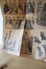 Harper's Bazar 1875 Women's Fashion Newspaper Print