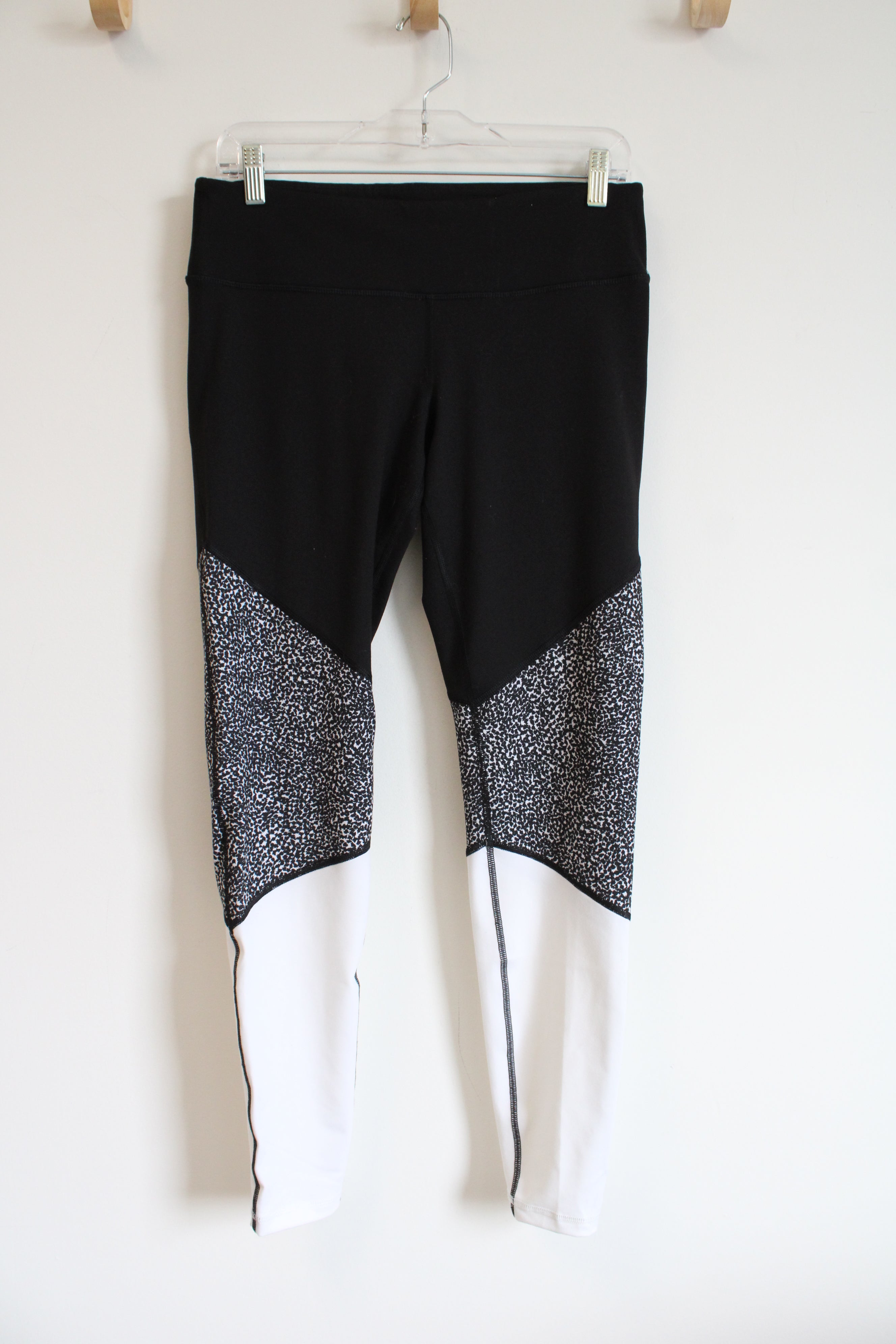 Old Navy Active Fitted Black & White Athletic Leggings | L