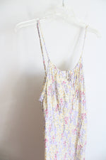 SO Yellow Purple & Pink Floral Dress | XXL