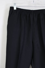 Alfred Dunner Black Trouser Pant | 8 Petite