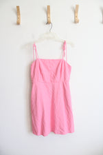 Old Navy Bubble Gum Pink Linen Blend Mini Dress | M