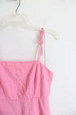 Old Navy Bubble Gum Pink Linen Blend Mini Dress | M