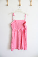 Old Navy Bubble Gum Pink Linen Blend Mini Dress | M