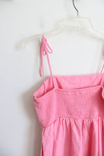 Old Navy Bubble Gum Pink Linen Blend Mini Dress | M
