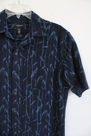 Van Heusen Navy Blue Bamboo Print Shirt | S