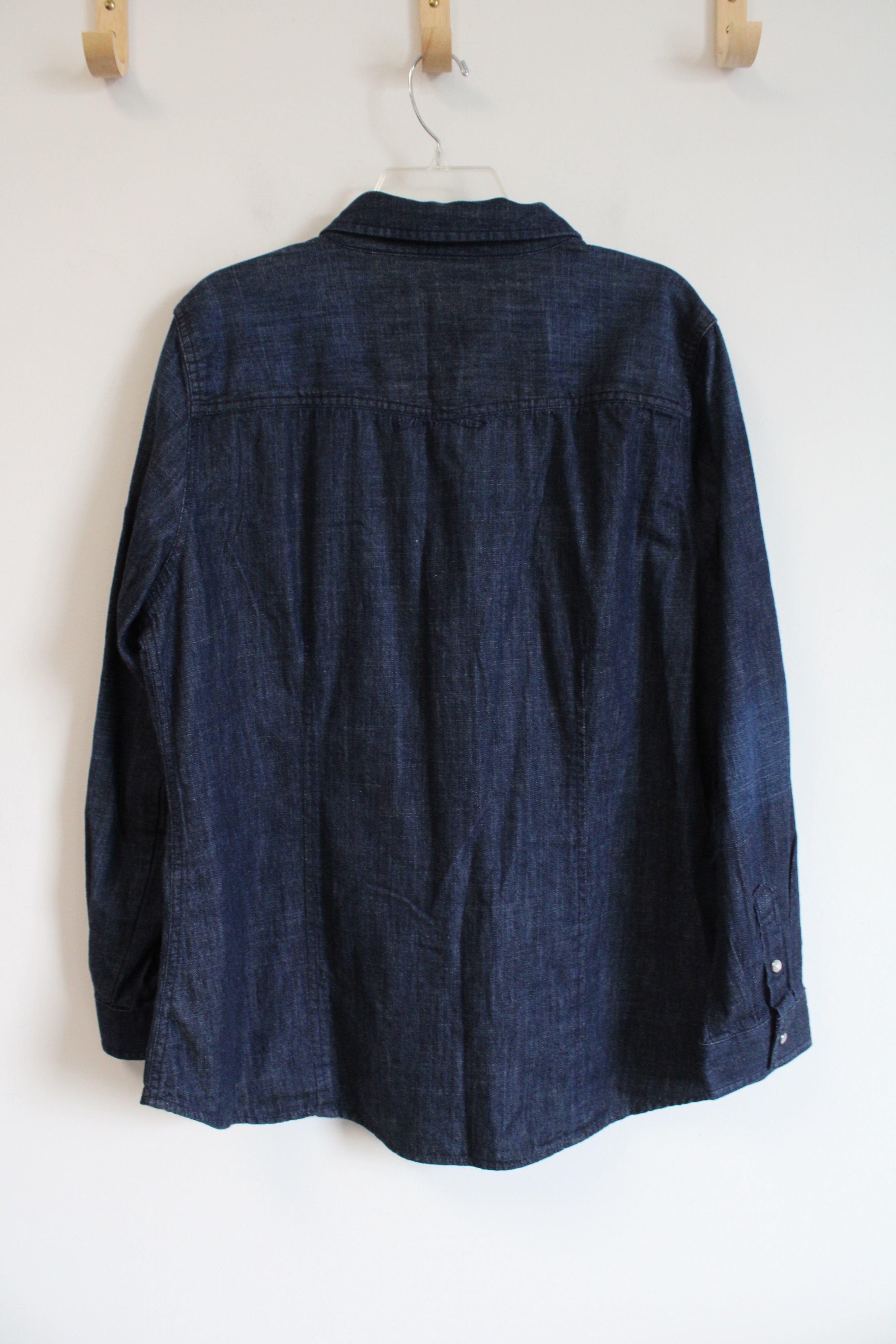 G.H. Bass & Co. Dark Blue Denim Button Down Top | XXL