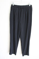 Dressbarn Black & Blue Pinstriped Pant | 14