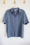 Cafe Luna Blue Short Sleeved Button Down Shirt | L